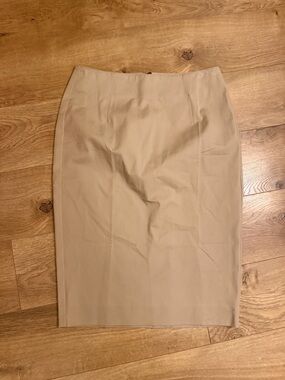 Classic Beige Pencil Skirt - Women